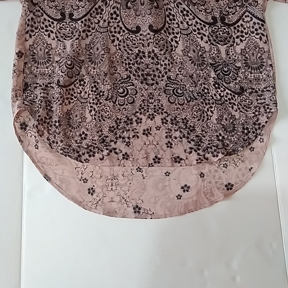 Top by AUTOGRAPH Short Sleeve Beige & Black X-LARGE - Picture 3 of 5